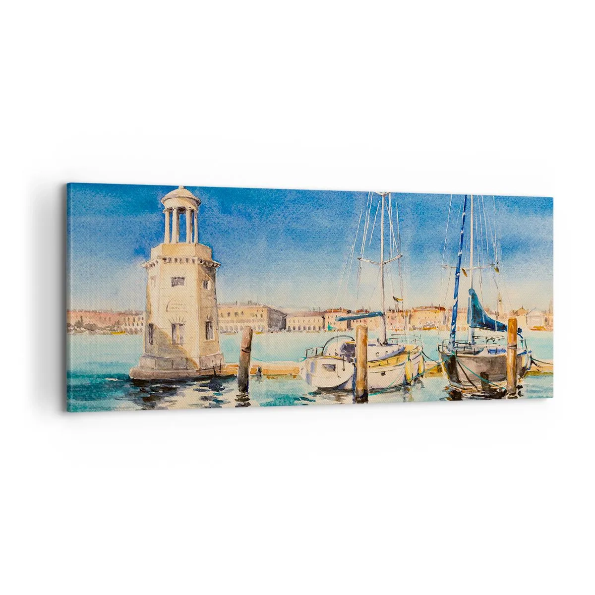 Obraz na plátne - Slnečná lagúna - 100x40 cm