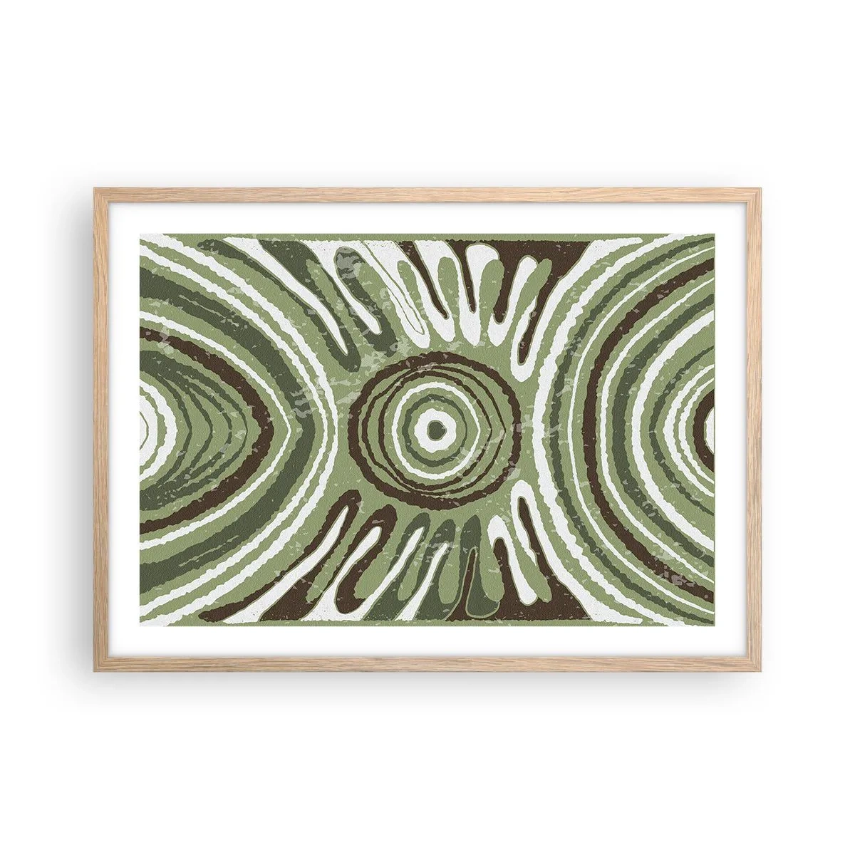 Plagát v ráme zo svetlého duba - Explózia emócií - 70x50 cm