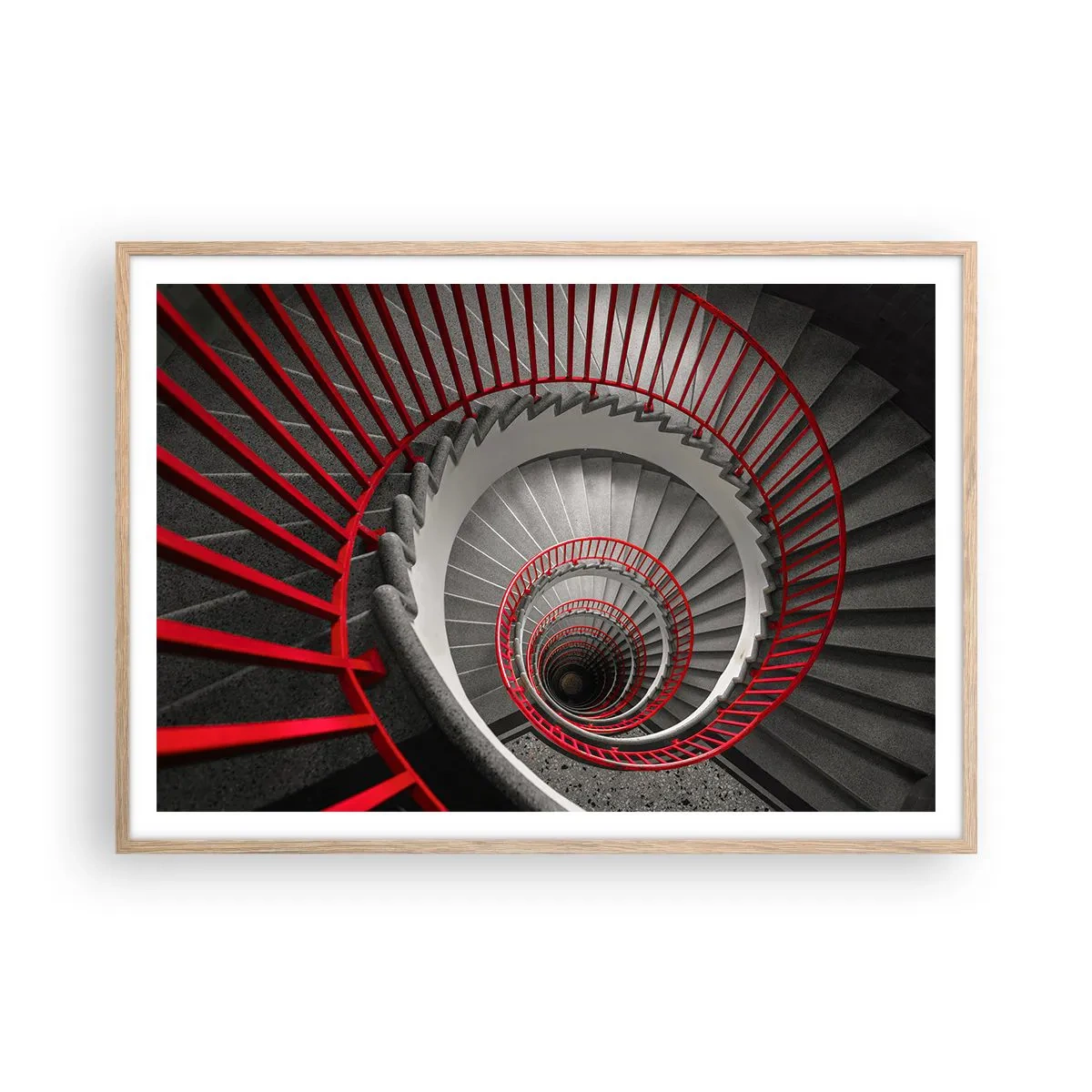 Plagát v ráme zo svetlého duba - Architektonické hry - 100x70 cm