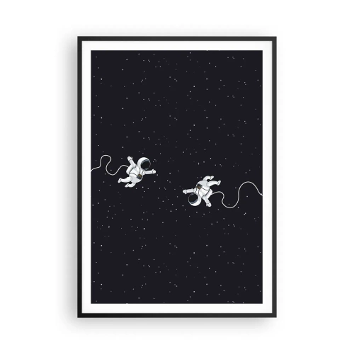 Plagát v čiernom ráme - Kozmický tanec - 70x100 cm