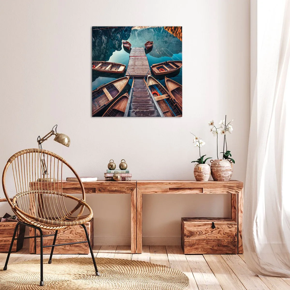 Obraz na plátne - Čakám v prístave - 50x50 cm