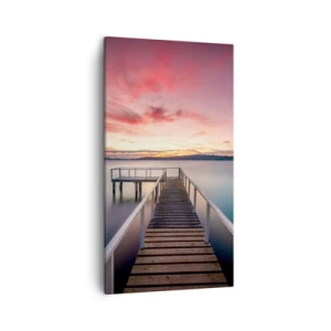 Obraz na plátne - Jemný plameň večera - 45x80 cm