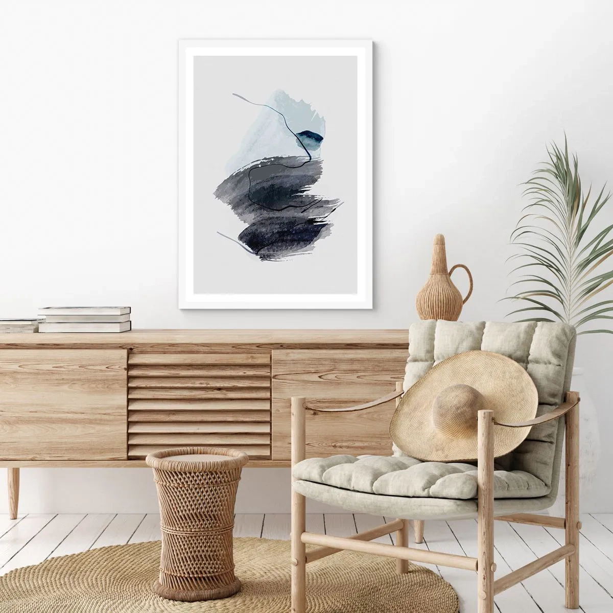 Plagát v bielom ráme - Intenzita a pohyb - 61x91 cm