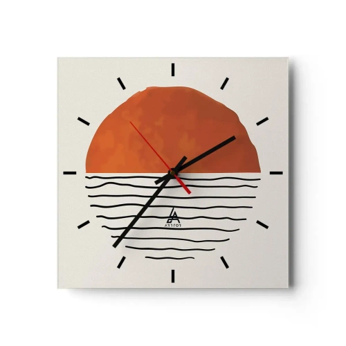 Nástenné hodiny - V japonskej atmosfére - 30x30 cm
