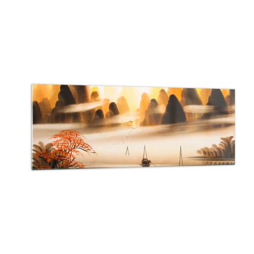 Obraz na skle - Ďalej ako na Ďalekom východe - 140x50 cm