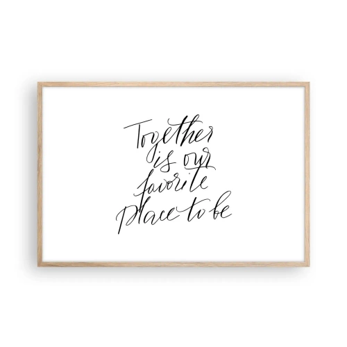 Plagát v ráme zo svetlého duba - Cítite to tiež? - 91x61 cm