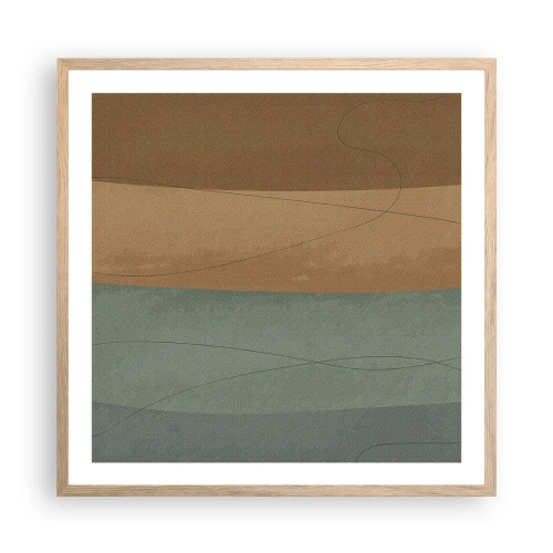 Plagát v ráme zo svetlého duba - Horizontálna kompozícia - 60x60 cm