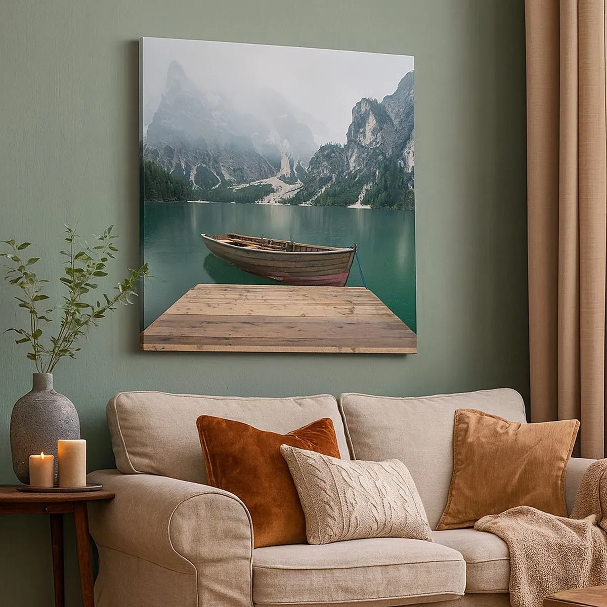 Obraz na plátne - „Hrdé skaly vpredu“ - 30x30 cm