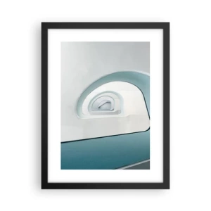 Plagát v čiernom ráme - Na dno modrej - 30x40 cm