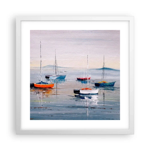 Plagát v bielom ráme - Zaslúžený odpočinok - 40x40 cm