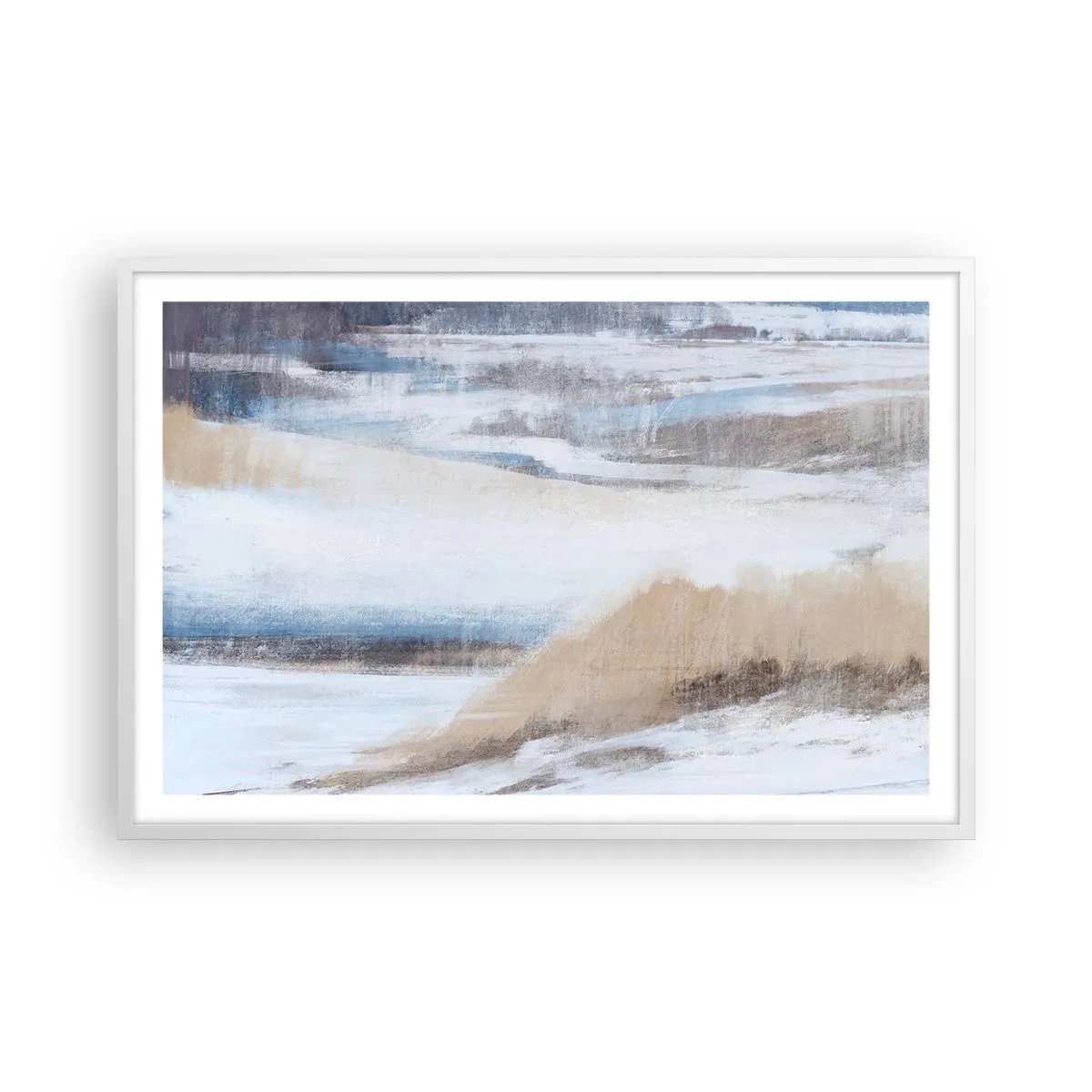 Plagát v bielom ráme - Zimná kompozícia - 91x61 cm