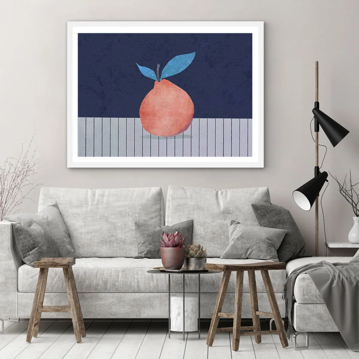 Plagát v bielom ráme - Konvexita a rovina - 100x70 cm