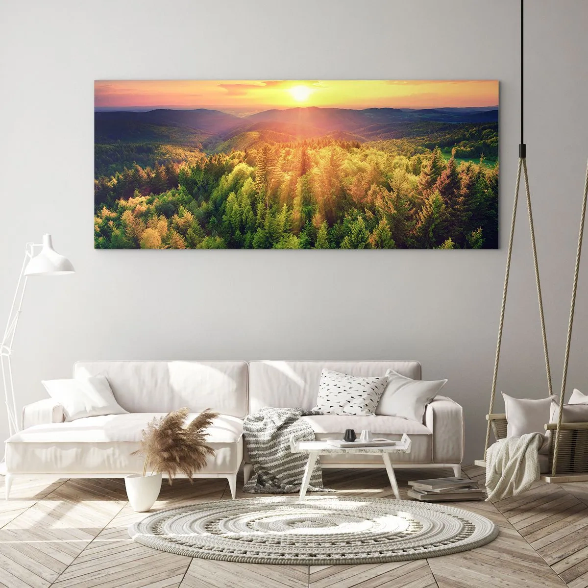 Obraz na skle - Vrcholky a vrcholy - 100x40 cm