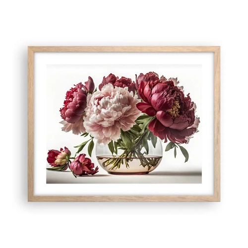 Plagát v ráme zo svetlého duba - V plnom rozkvete krásy - 50x40 cm