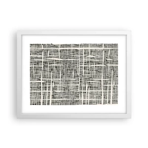 Plagát v bielom ráme - Tkaná kompozícia - 40x30 cm
