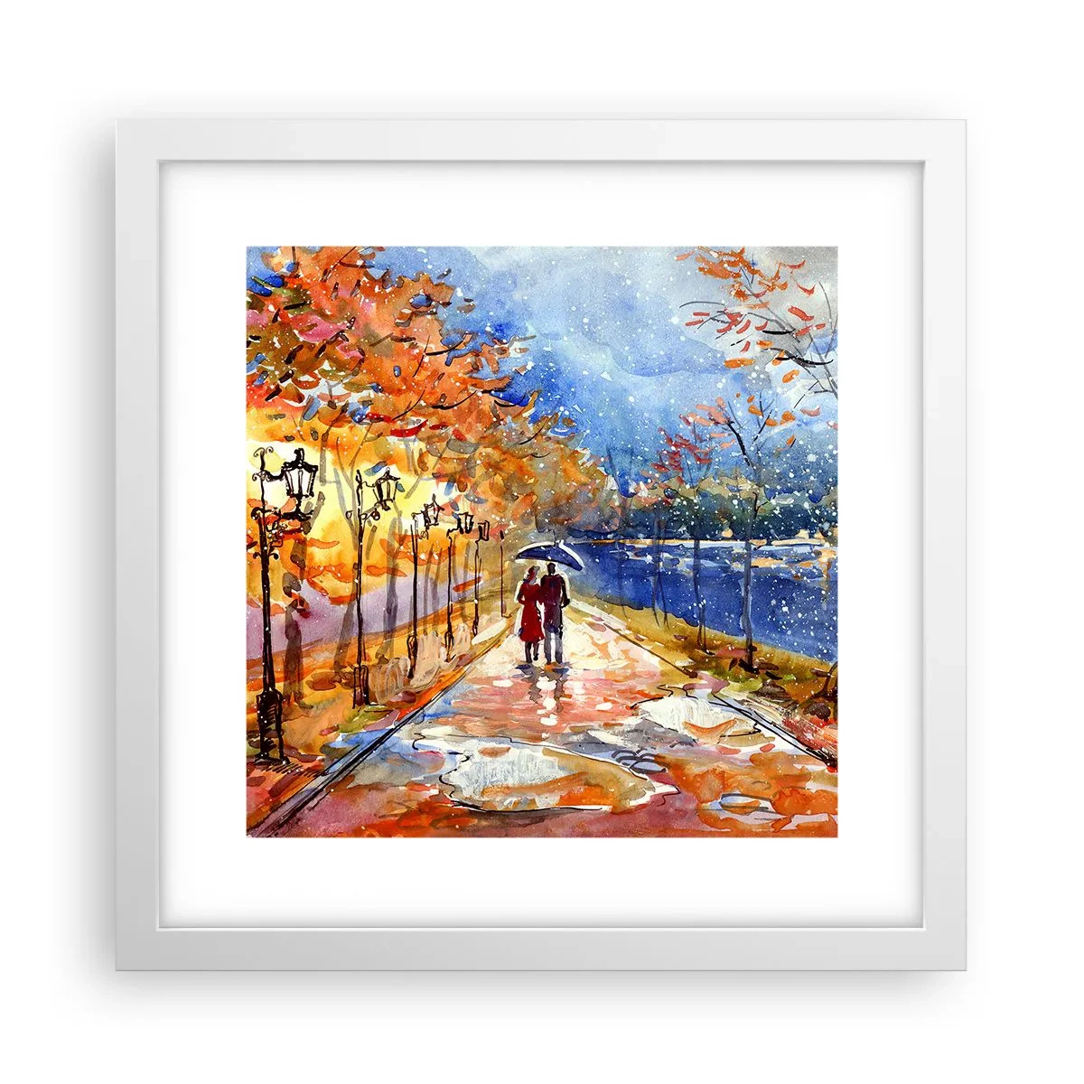 Plagát v bielom ráme - Spoločne k hranici času - 30x30 cm