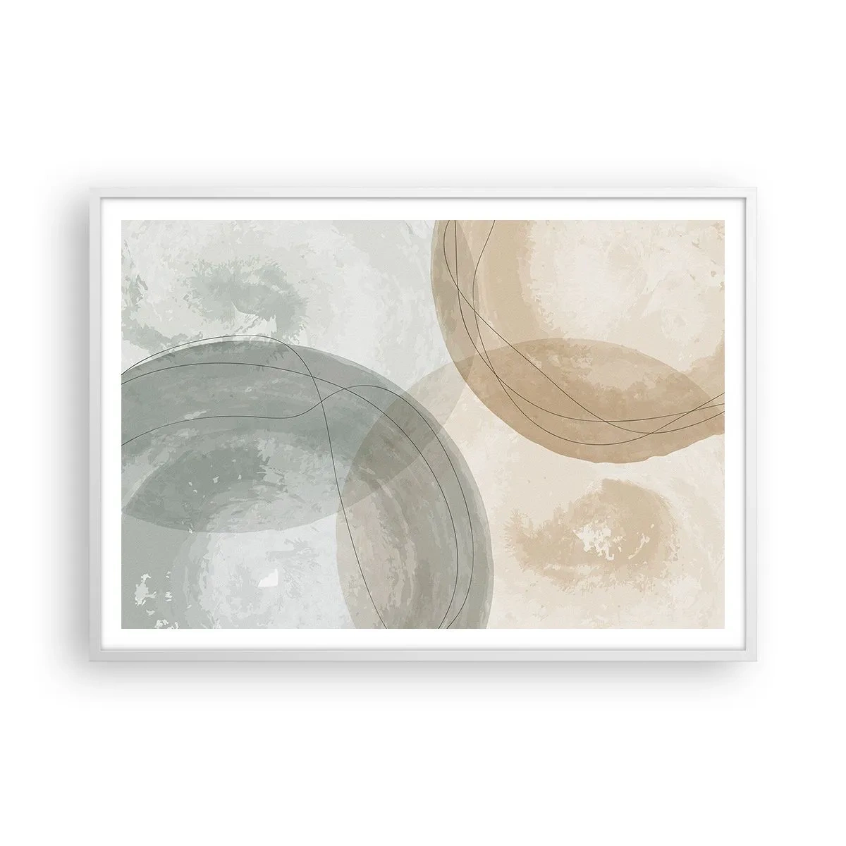 Plagát v bielom ráme - Prenikanie svetov - 100x70 cm