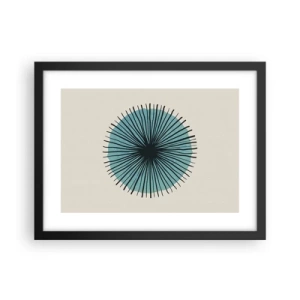 Plagát v čiernom ráme - Žiariaca modrá - 40x30 cm
