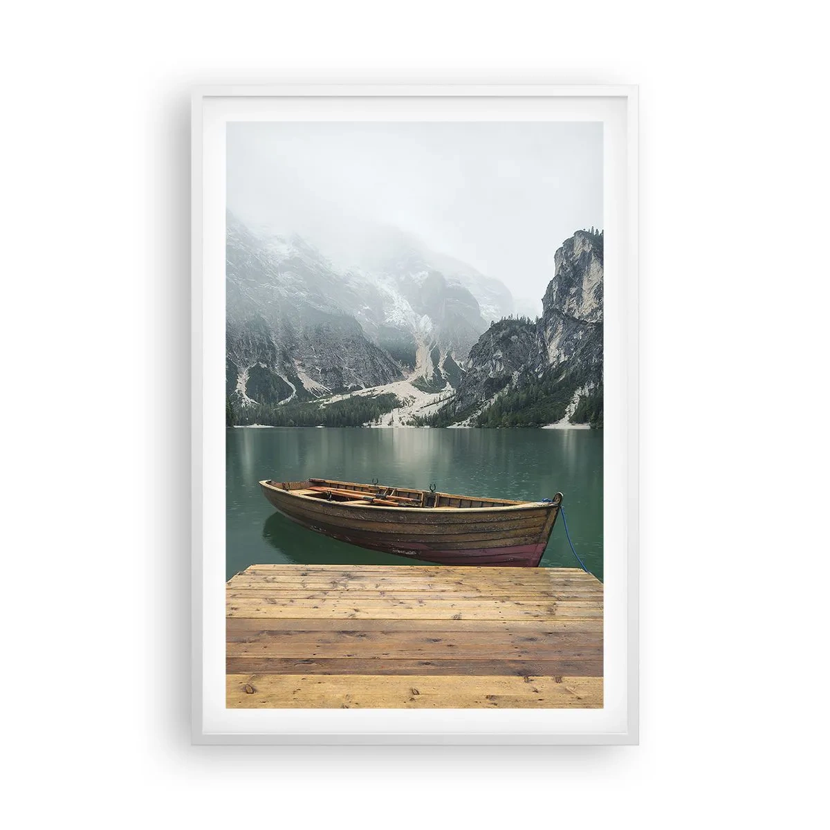 Plagát v bielom ráme - „Hrdé skaly vpredu“ - 61x91 cm