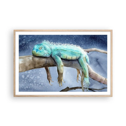 Plagát v ráme zo svetlého duba - Je fajn! - 91x61 cm