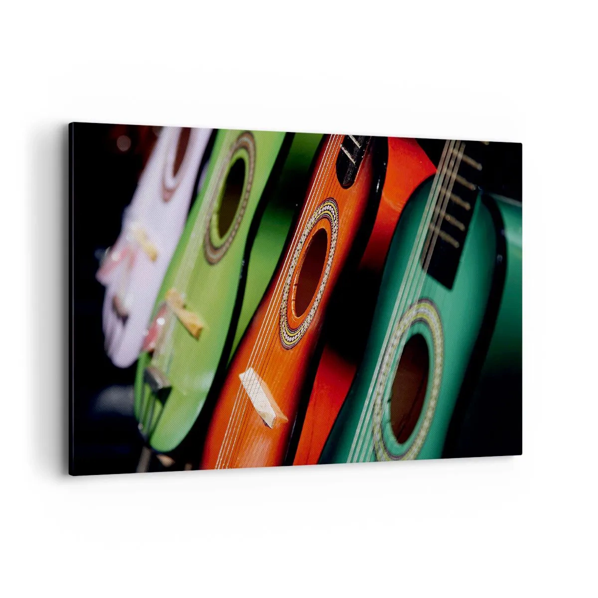 Obraz na plátne - Gitara má veľa farieb - 120x80 cm