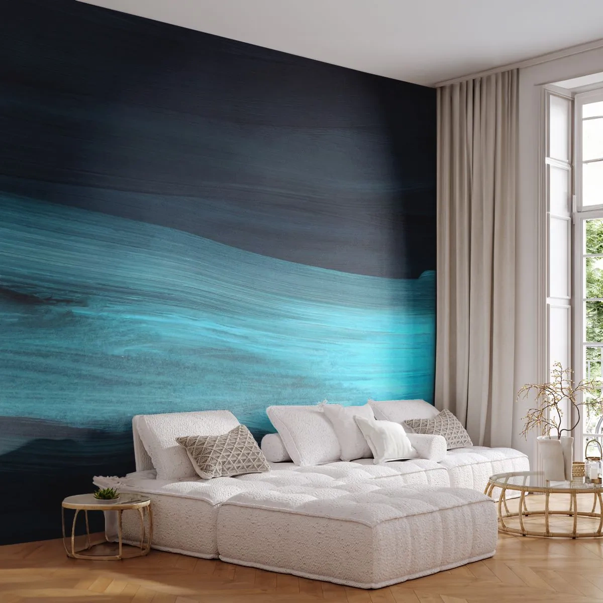 Fototapeta Premium Sand - Plávaj s prúdom - Tmavý, Kus, Abstrakcia - 100x70 cm