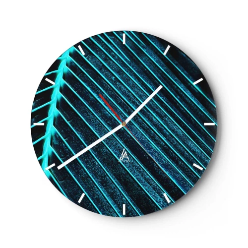 Nástenné hodiny - Textúra zelene - 40x40 cm