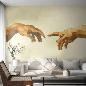 Fototapeta Premium Sand - Božská geometria - Moderné umenie, Ruky, Kus - 100x70 cm
