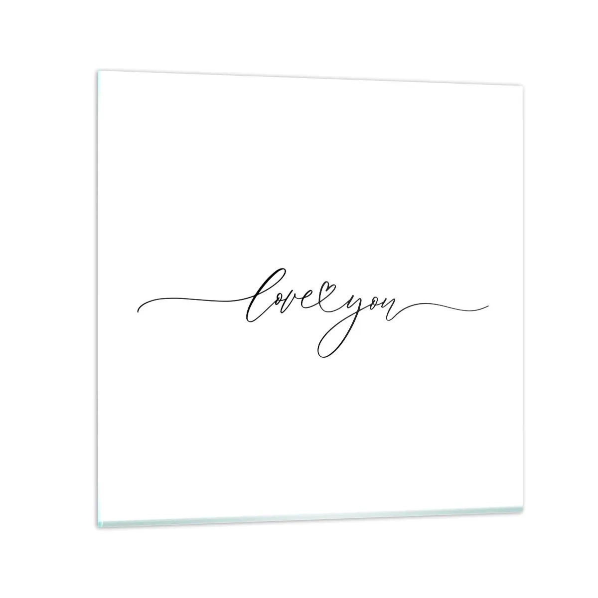 Obraz na skle - Čierne na bielom - 70x70 cm