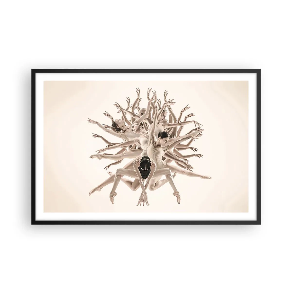 Plagát v čiernom ráme - Rozkvet v tanci - 91x61 cm