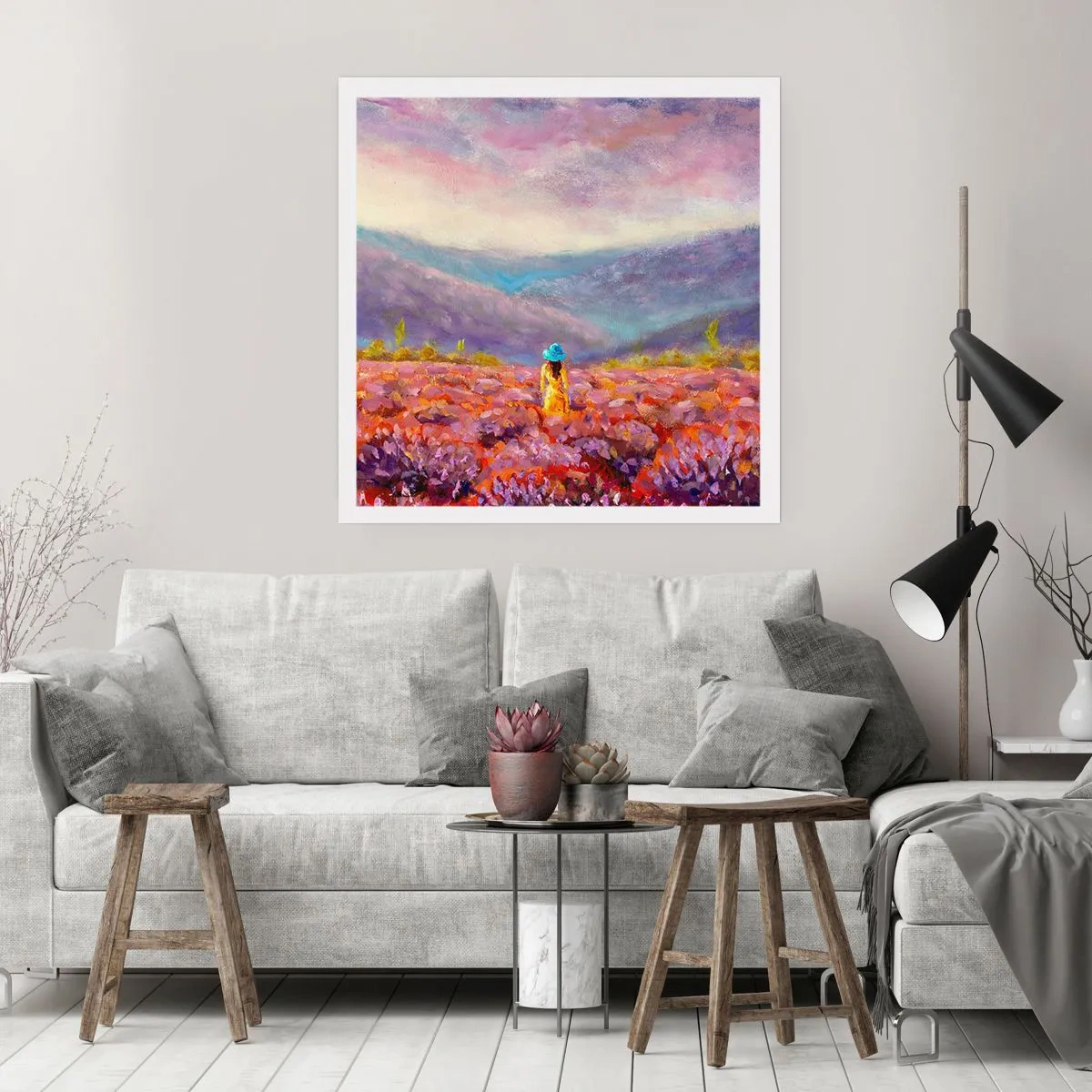 Plagát - V levanduľovom svete - 40x40 cm