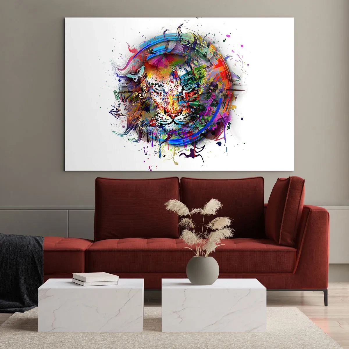 Obraz na skle - Skrýva sa za dúhovým závojom - 120x80 cm