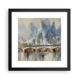 Plagát v čiernom ráme - Londýn v celej svojej kráse - 30x30 cm