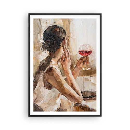 Plagát v čiernom ráme - Chuť dobré chvíle - 70x100 cm