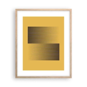 Plagát v ráme zo svetlého duba - Štvorec protikladov - 40x50 cm