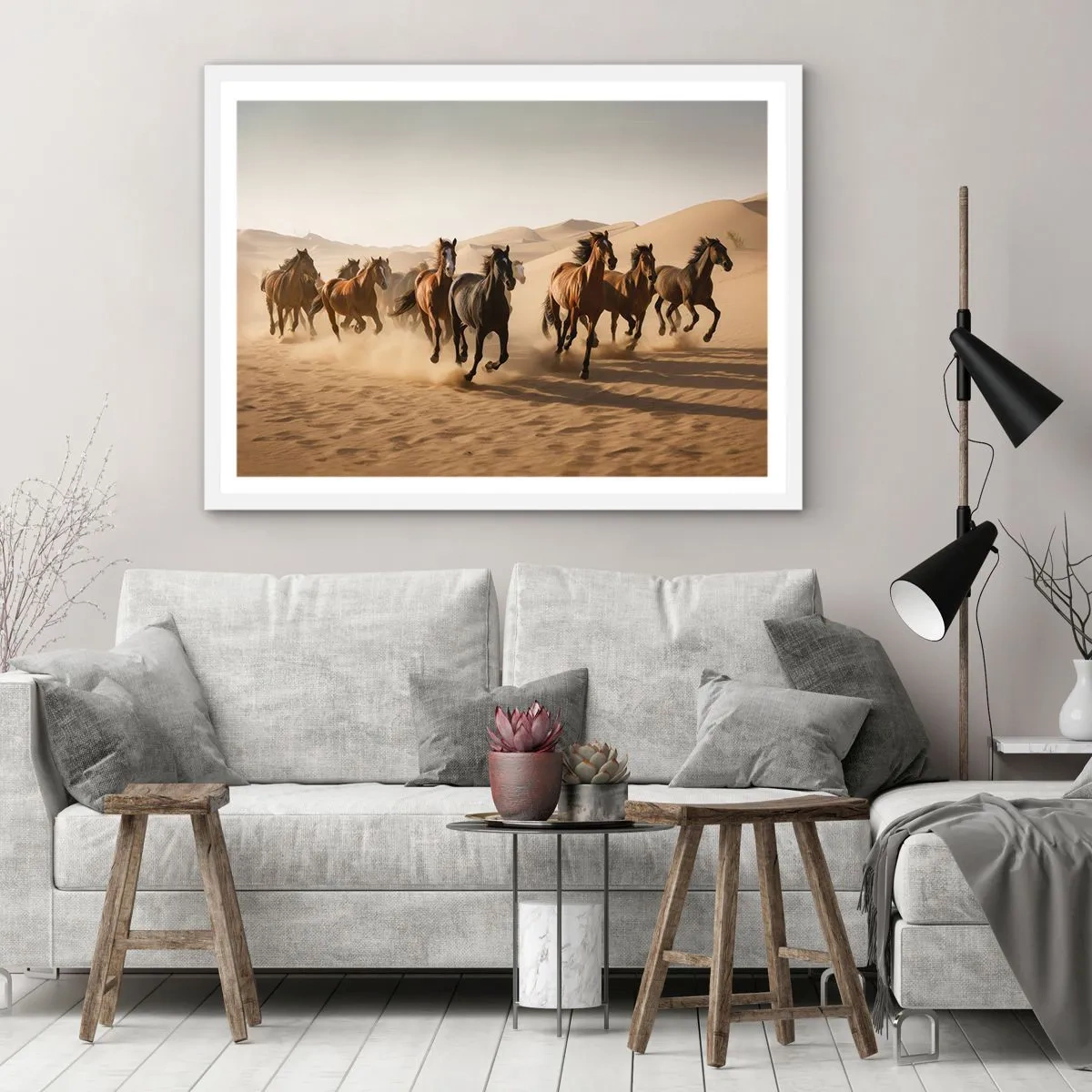 Plagát v bielom ráme - Voľné ako vietor - 70x50 cm