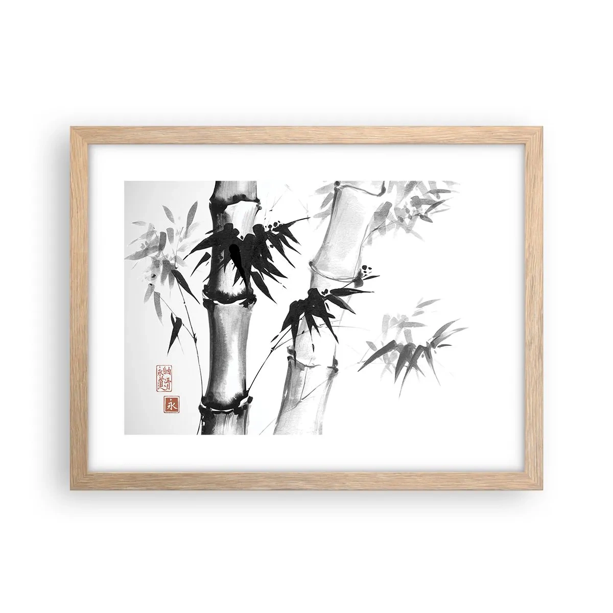 Plagát v ráme zo svetlého duba - Blízky záber na orient - 40x30 cm