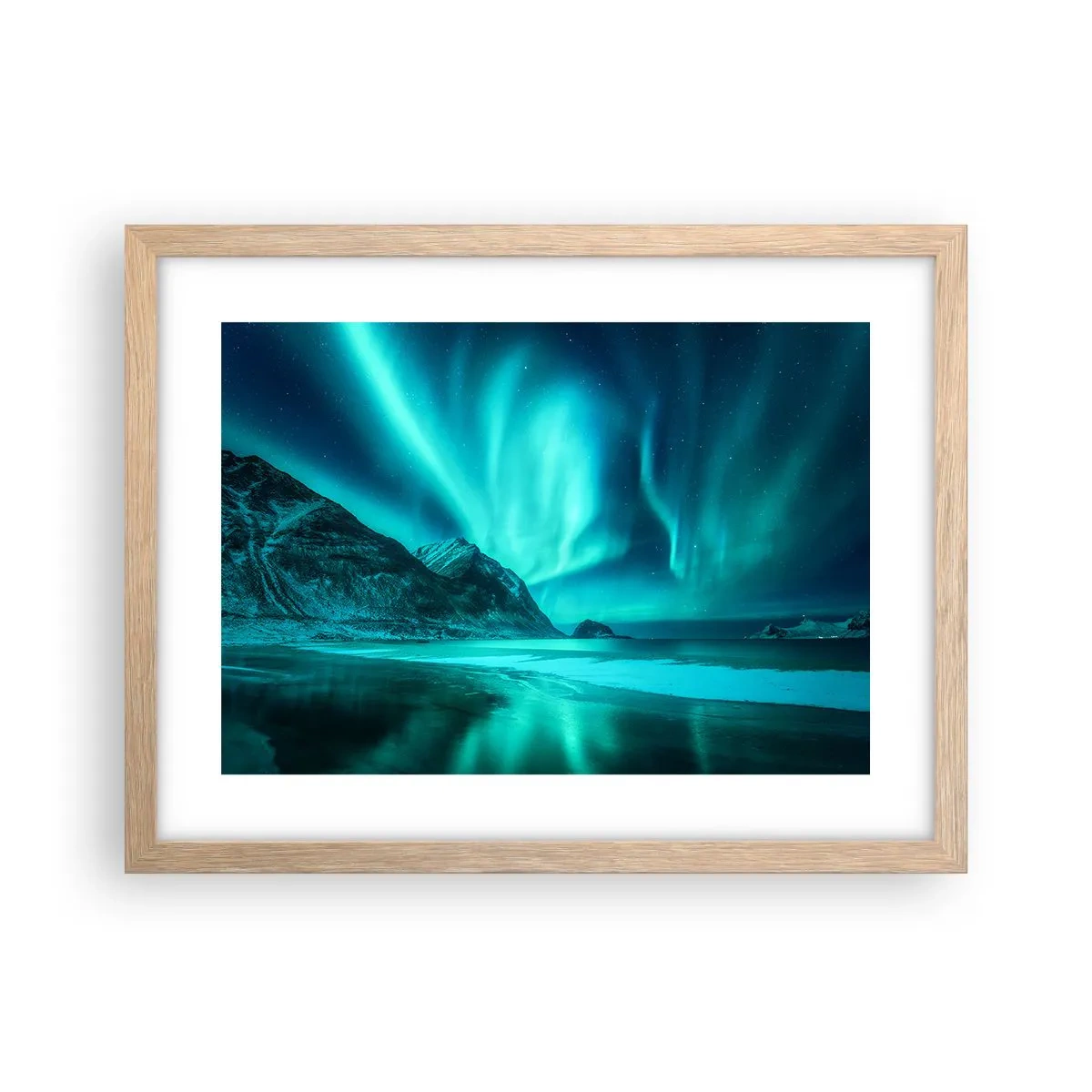 Plagát v ráme zo svetlého duba - Divy severu - 40x30 cm
