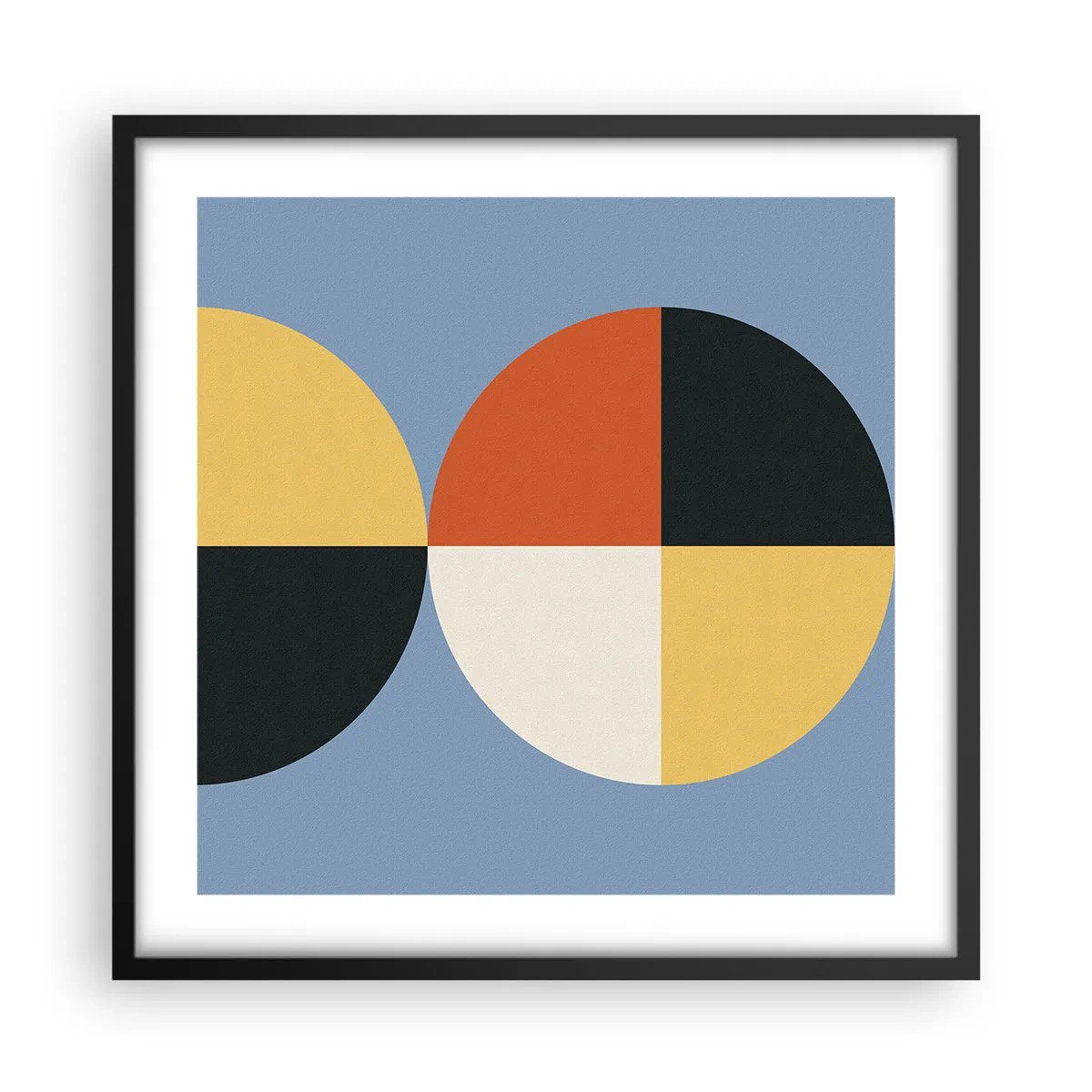 Plagát v čiernom ráme - Pozri a počítaj - 50x50 cm