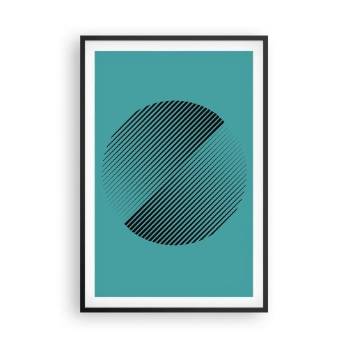 Plagát v čiernom ráme - Kruh – geometrická variácia - 61x91 cm