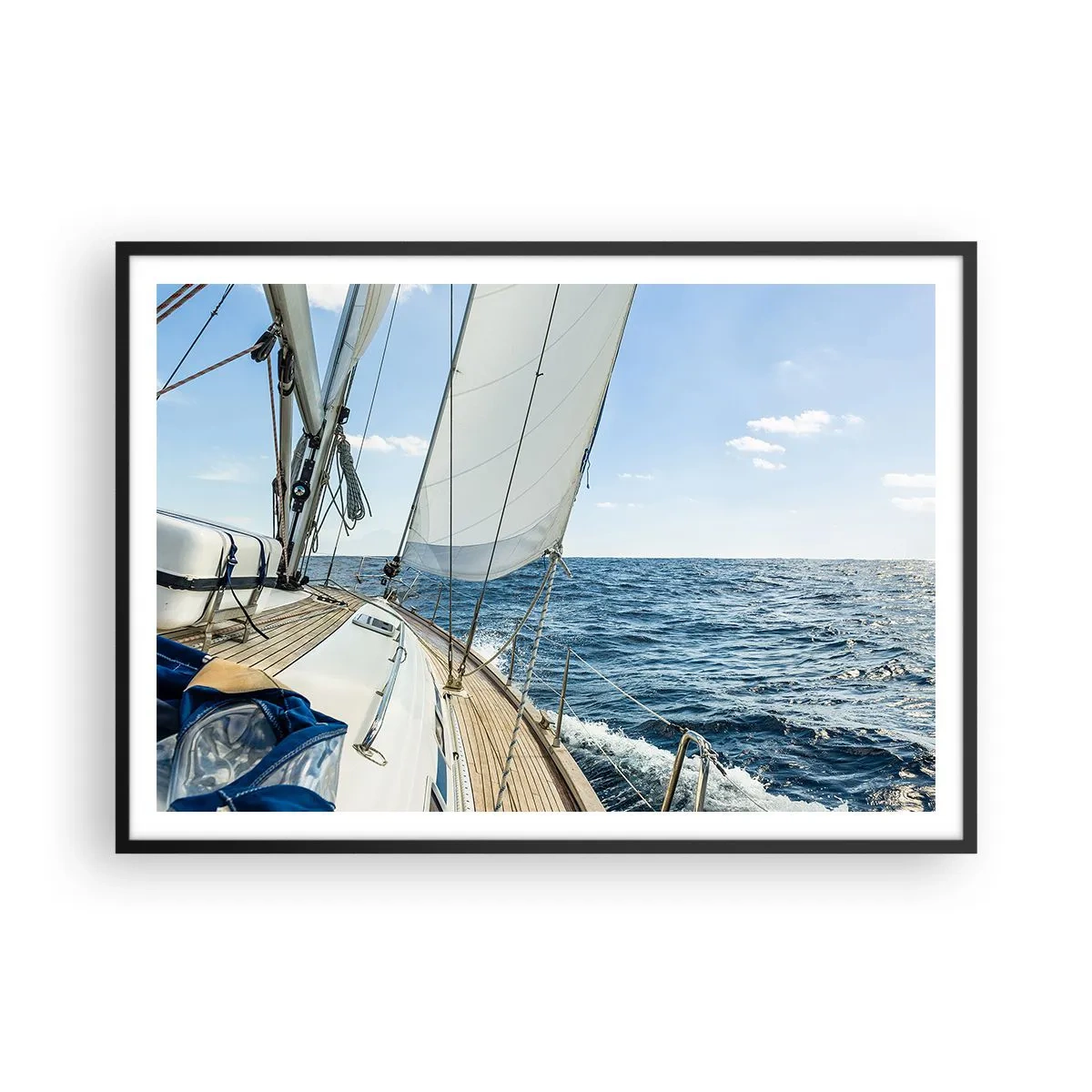 Plagát v čiernom ráme - Ahoj, dobrodružstvo - 100x70 cm