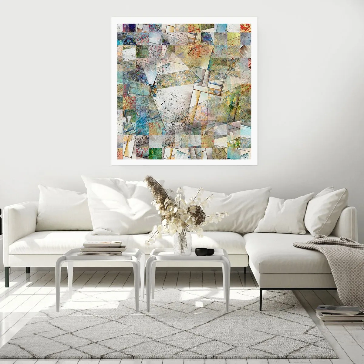 Plagát - Geometrické preskupenie - 50x50 cm