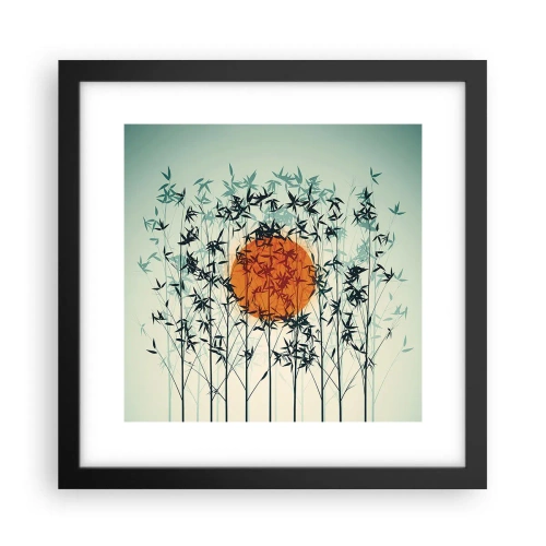 Plagát v čiernom ráme - Japonské slnko - 30x30 cm