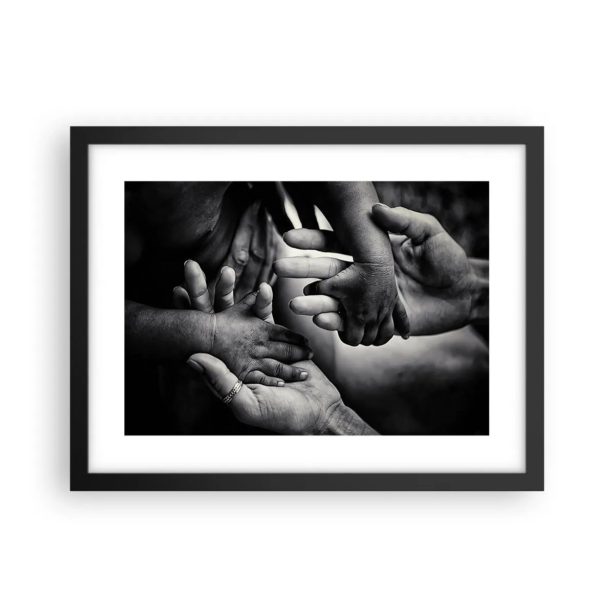 Plagát v čiernom ráme - Byť človekom - 40x30 cm