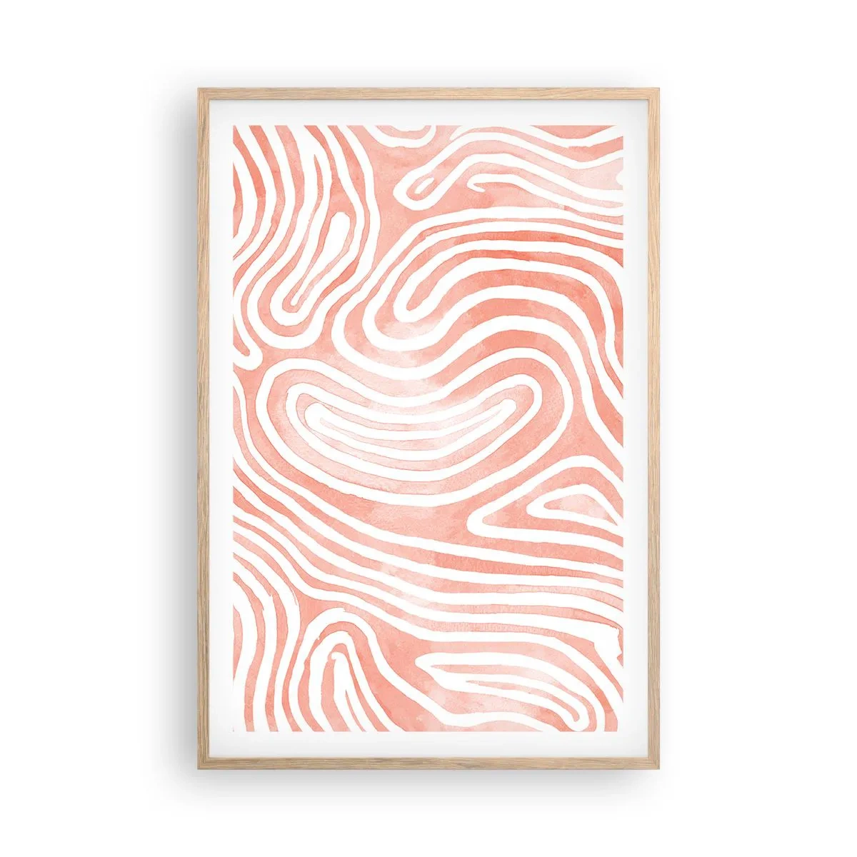 Plagát v ráme zo svetlého duba - V koralovom labyrinte - 61x91 cm