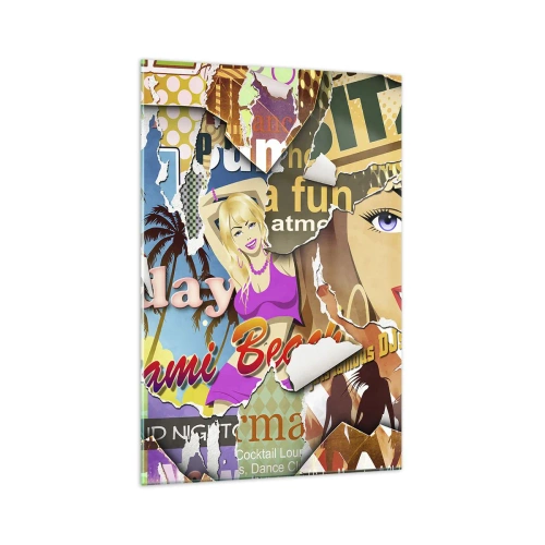 Obraz na skle - Prázdninová retrospektíva - 70x100 cm