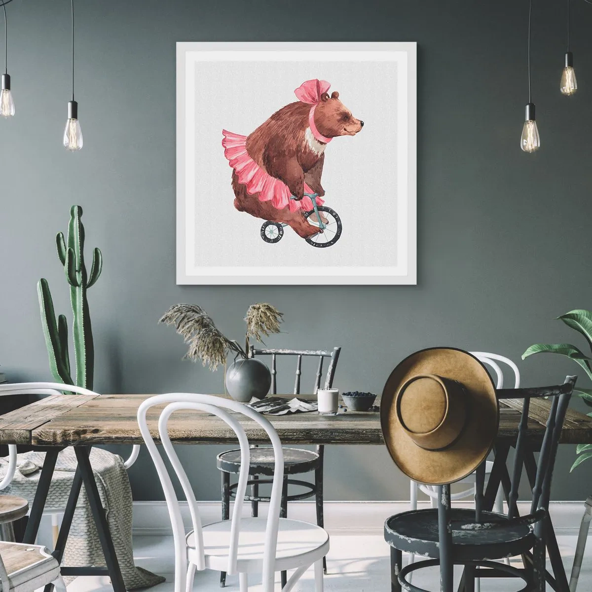 Plagát v bielom ráme - To je ale cirkus! - 40x40 cm