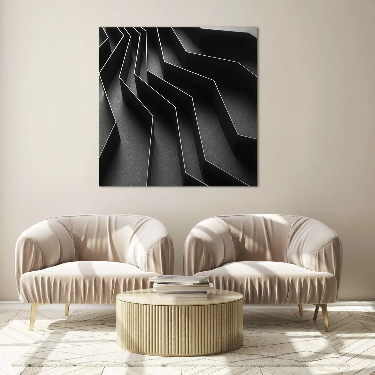 Obraz na skle - Priestorový poriadok - 70x70 cm