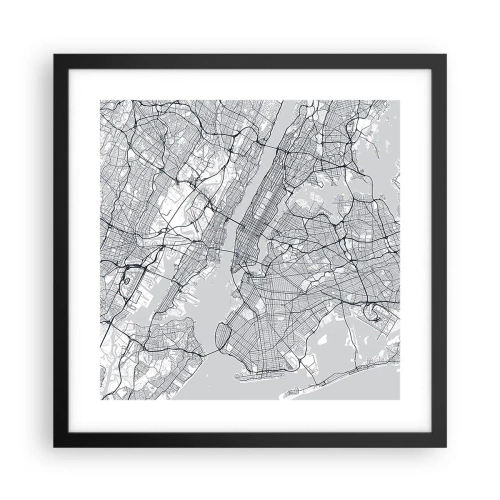 Plagát v čiernom ráme - Anatómia metropoly - 40x40 cm