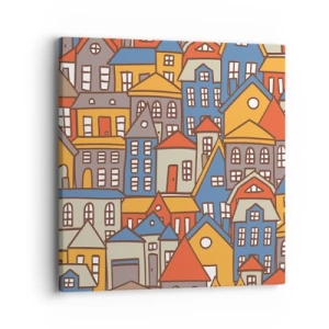 Obraz na plátne - Za domom dom - 40x40 cm
